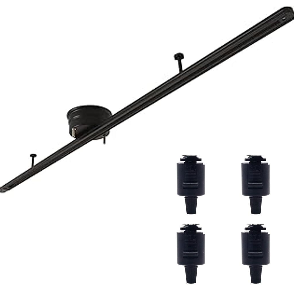 Okuchodo 5-Piece Lighting Rail Plug Set, Compatible with Duct Rails, Cord Pendants, and Pipe Hangers, Lamp Adapter for Ceiling Lights, Offices,