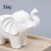 Luck Symbols for Good Fortune Mini Resin Elephant Figurine, Statue Tabletop Decor, Minimalist Room Decor Accessories Small Ornament Home Office Shelf,