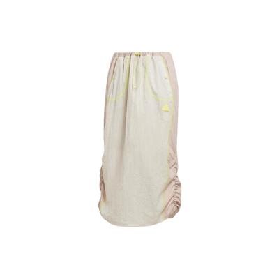 Lift Your Mind Color Block Loose Breathable Long Skirt Women Skirts Beige IT7756