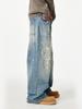 Ink Splatter Men's Straight Loose Wide-Leg Retro Jeans