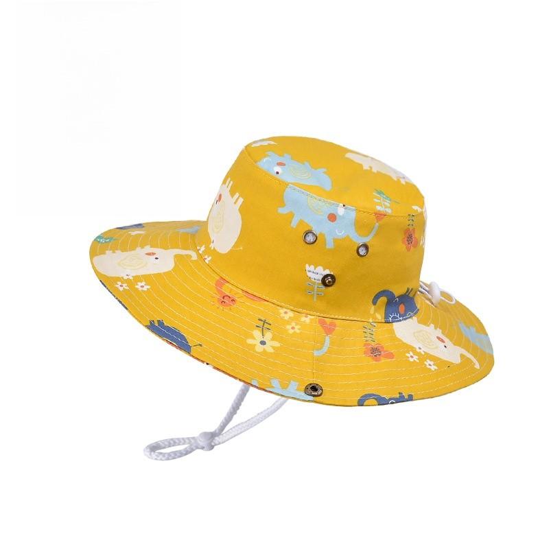 Cartoon Childrens Fisherman Hat With Cotton Material For Summer Sun Protection And Breathability For Kids