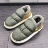 Couple Winter Cotton Slippers Men's Korean Closed Heel Fleece Lined Snow Boots Waterproof Warm Anti Cold Shoes for Winter