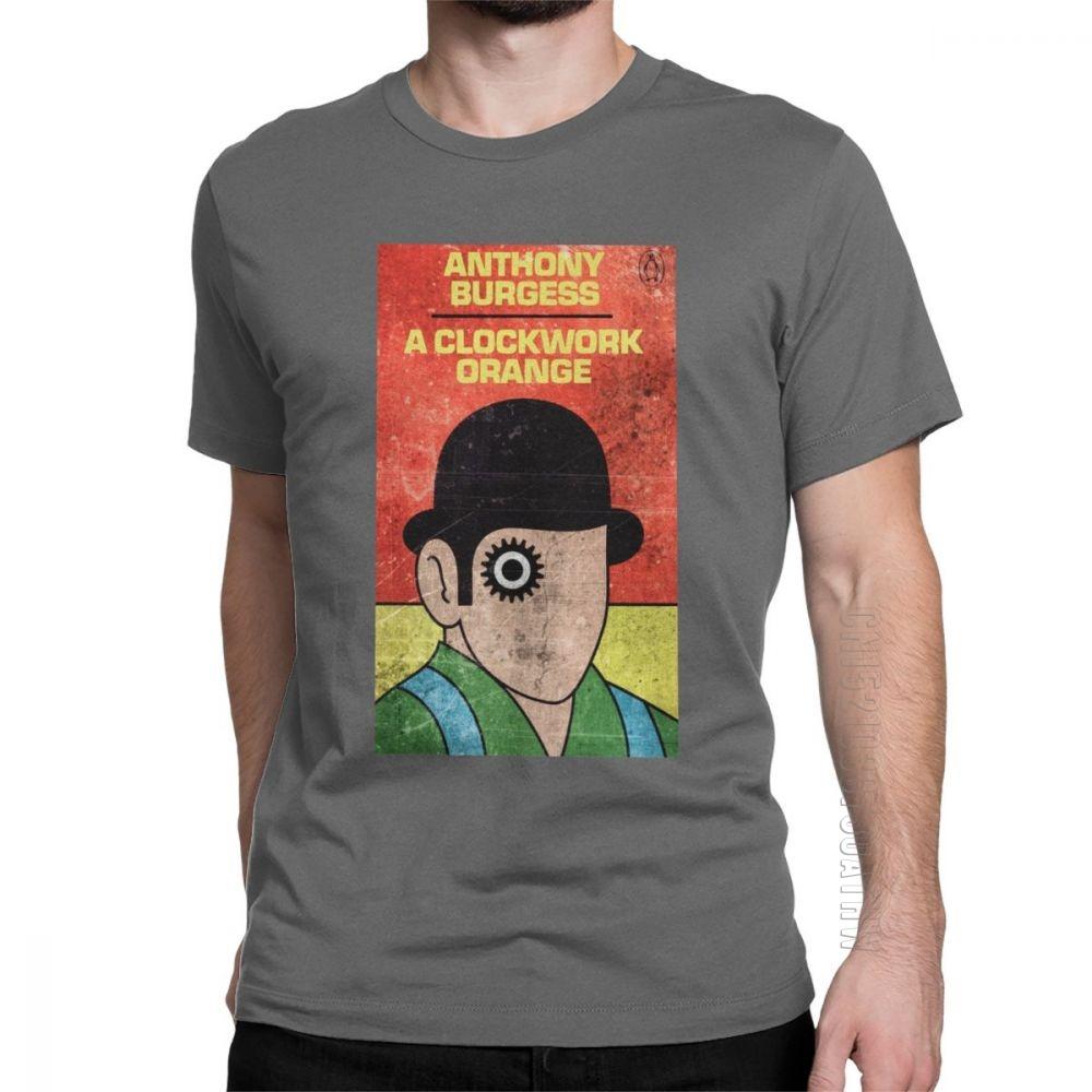 Modne Koszulki A Clockwork Orange Męskie Bawełniane Koszulki Kubrick Alex Burgess Droogs Anthony Mleko Filmowe Koszulki z Krótkim Rękawem dla Dorosłych