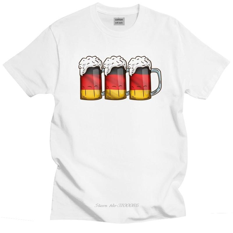 GerUnisexy Beer Flag T Shirt for Unisex Soft Cotton Casual Tshirt Round Neck Short Sleeves GerUnisex Pride Tee Tops Fitted Clothing Gift S
