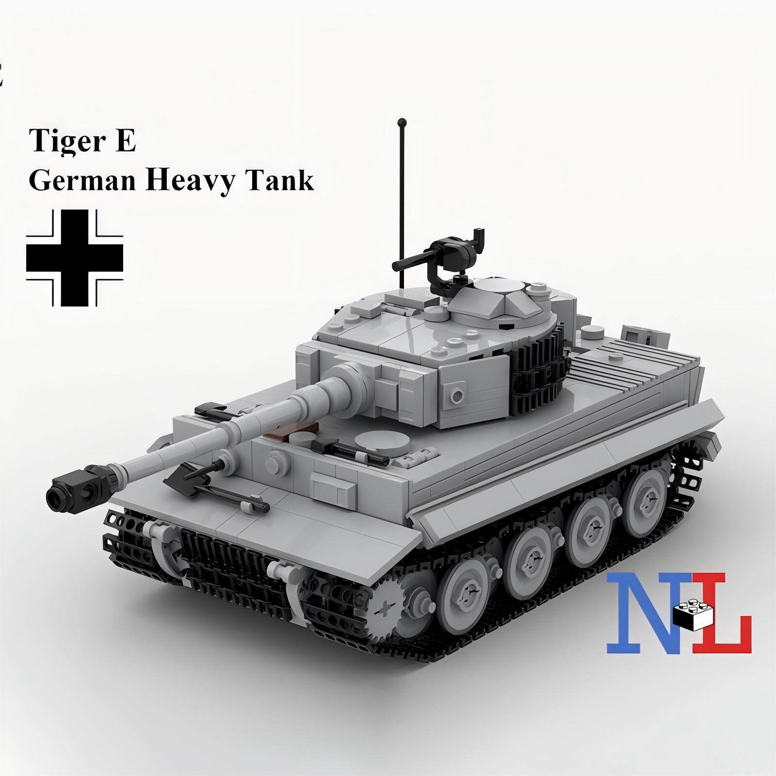 

WW2 Artillery Armored German Heavy Tiger Tank Military Series Building Blocks Model Ornaments Puzzle Assembly Toys Kids Gift PDF Manual