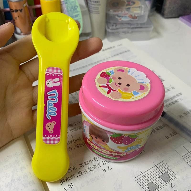 New Food Pudding Feeding Toy Desktop Ornament Cute Pink Jelly Strawberry Pudding Set Ornaments Models For Kids Girls