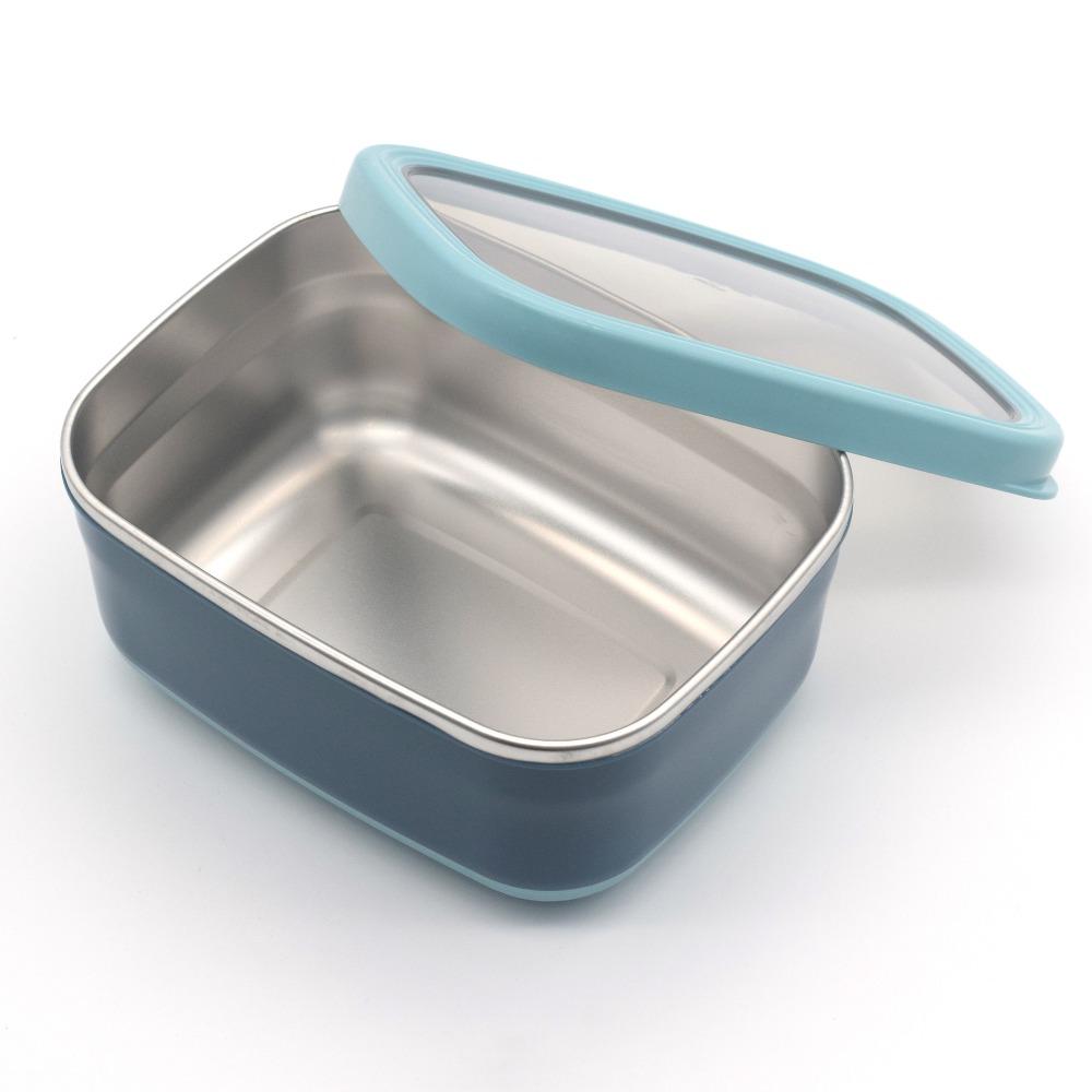 Leakproof Fresh-Keeping Box Rectangular Food Container Stainless Steel Lunchbox  Refrigerator