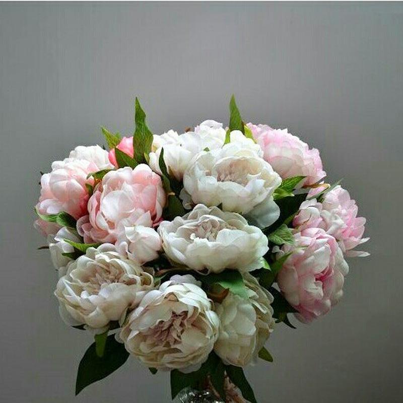 European Artificial Flower White Lavender Peony
