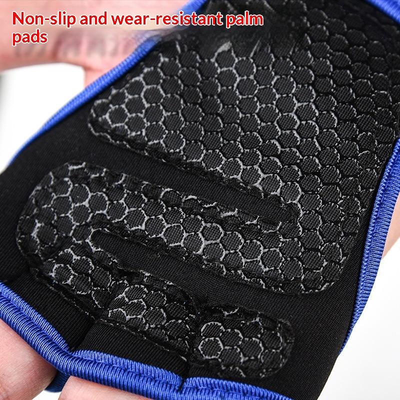 Anti Slip Horizontal Bar Equipment Training Pull-up Anti-cocooning Sports Gym Fitness Half Finger Gloves with Wrist Guards