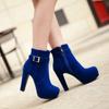 Fashion Large Sizes 33-43 Party Booties Woman Fashion High Heels Women's Shoes Sexy Add Fur Winter Ankle Boots Short Boots Ladies Shoes