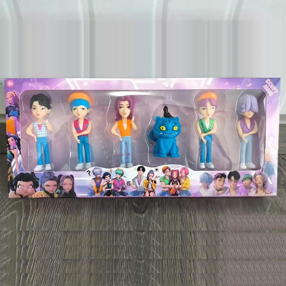 Anime Kpop Demon Hunters Witch Hunter Boy Group High Appearance Doll Saja Boys Decorative Pvc Doll Holiday Gifts Boxed