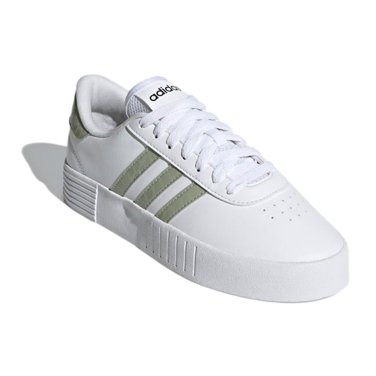 Adidas Neo Court Bold Non-Slip Durable Low-Top Skate Shoes Women Sneakers White Green FY9995