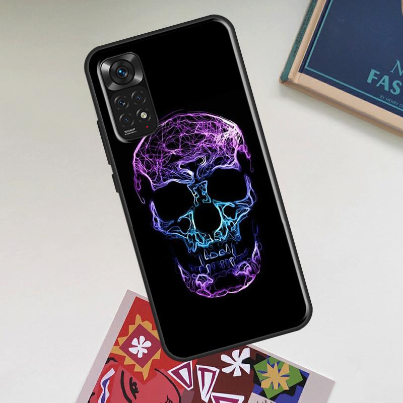 Cool Spooky Skull Face Case For Xiaomi Redmi Note 12 Pro Plus 8 9 10 11 Pro 8T 9S 10S 11S 12S 9C 10A 10C 12C Cover
