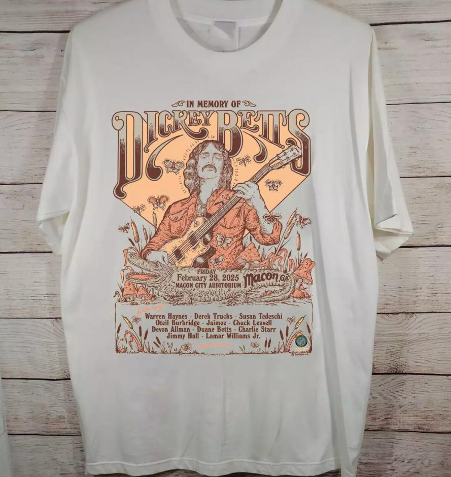 In Memory of Dickey Betts 2026 Warren Haynes T-shirt size S-5XL XXL