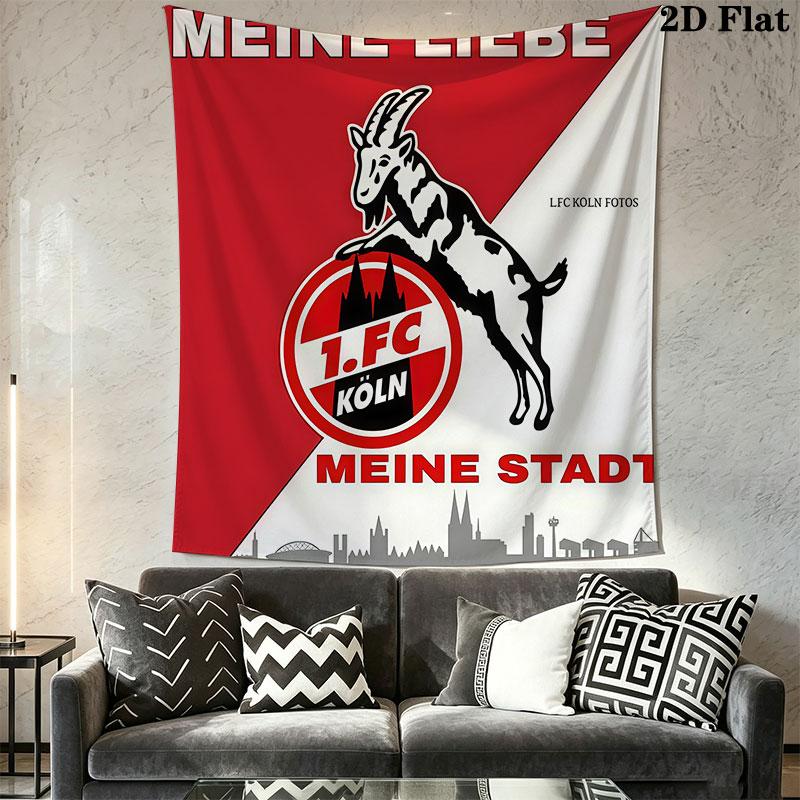 1. FC Köln poster Wall Hanging Printed Fabric Blanket Decorative Tapestries for Bedroom Living Room Home Decor