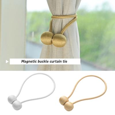 1 Pair Magnetic Ball Curtain Magnet Buckle Rope Accessory Rods Accessoires Backs Holdbacks Buckle Clips Hook Holder Home Decor