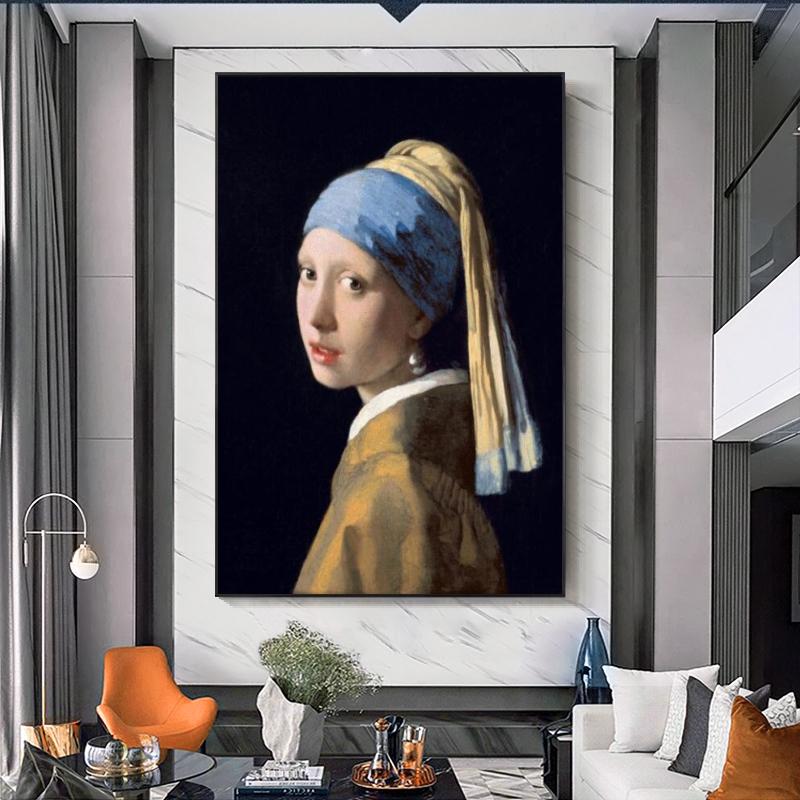 The Girl With A Pearl Earring By Jan Famous Art Canvas Paintings Wall Art Posters And Prints Classical Famous Art Picture Cuadro
