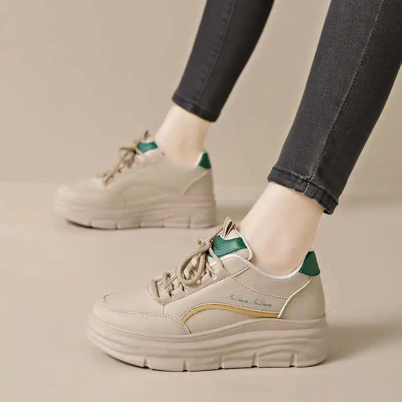 Fashion Platforme Chunky Jogging Women Woven Women's Spring Sneakers Stylish Women's Shoes Sports Hospitality Temis Lofers Badkets