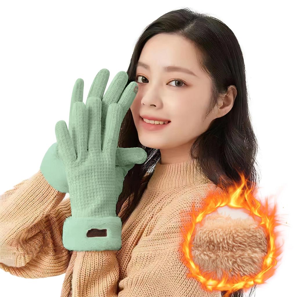 YUMISS Winter Smartphone Soft and Perfect for and As a Christmas Gift Mint One Women's Gloves, Fleece-Lined, Warm, Compatible, Fluffy, Cute,