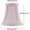 Mini Lamp Shade Clip On Bulb for Candelabra Bulbs- Barrel Fabric Shade ONLY for Candle Bulbs Chandelier Wall Lamp DIY Lighting Accessories (5, Pink)