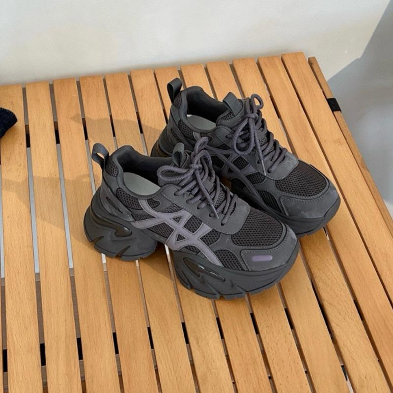 Thick sole 6 heightened mesh breathable dad shoes women's spring and autumn new lightweight casual sports shoes