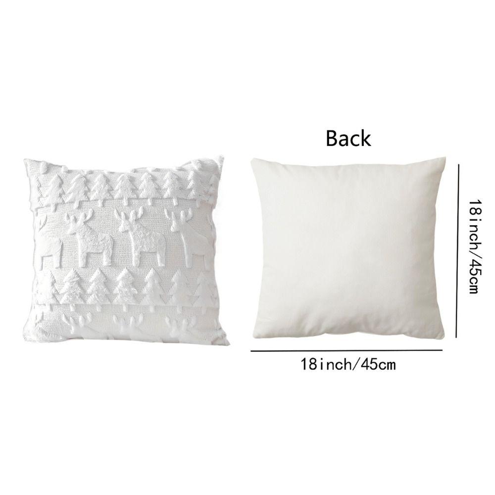 45×45cm Pillowcase Christmas Tree Plush Pillow Cover Christmas Throw Pillow Cover Home Decoration