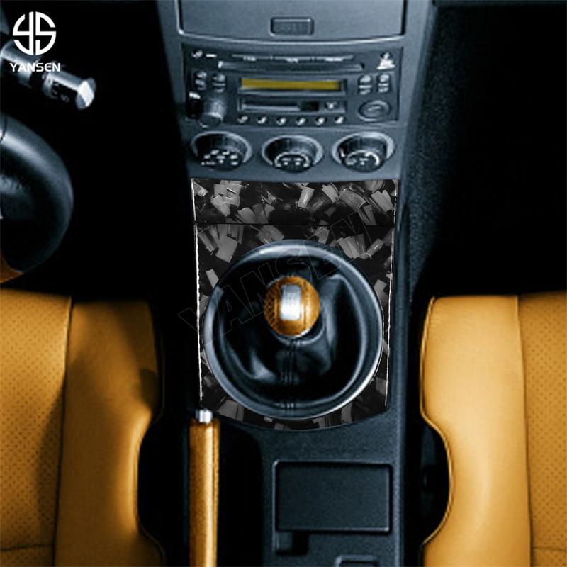 For 350Z 2003 2004 2005 Manual Gear Shift Panel Decoration Cover Trim Sticker Decal Car Accessories Forging Carbon Fiber
