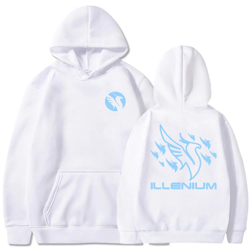 ILLENIUM Print Hoodies Long Sleeve Fashion Winter/Autumn Sweatshirts Fleece Warm Men Women Pullovers Streetwear Graphic Clothing
