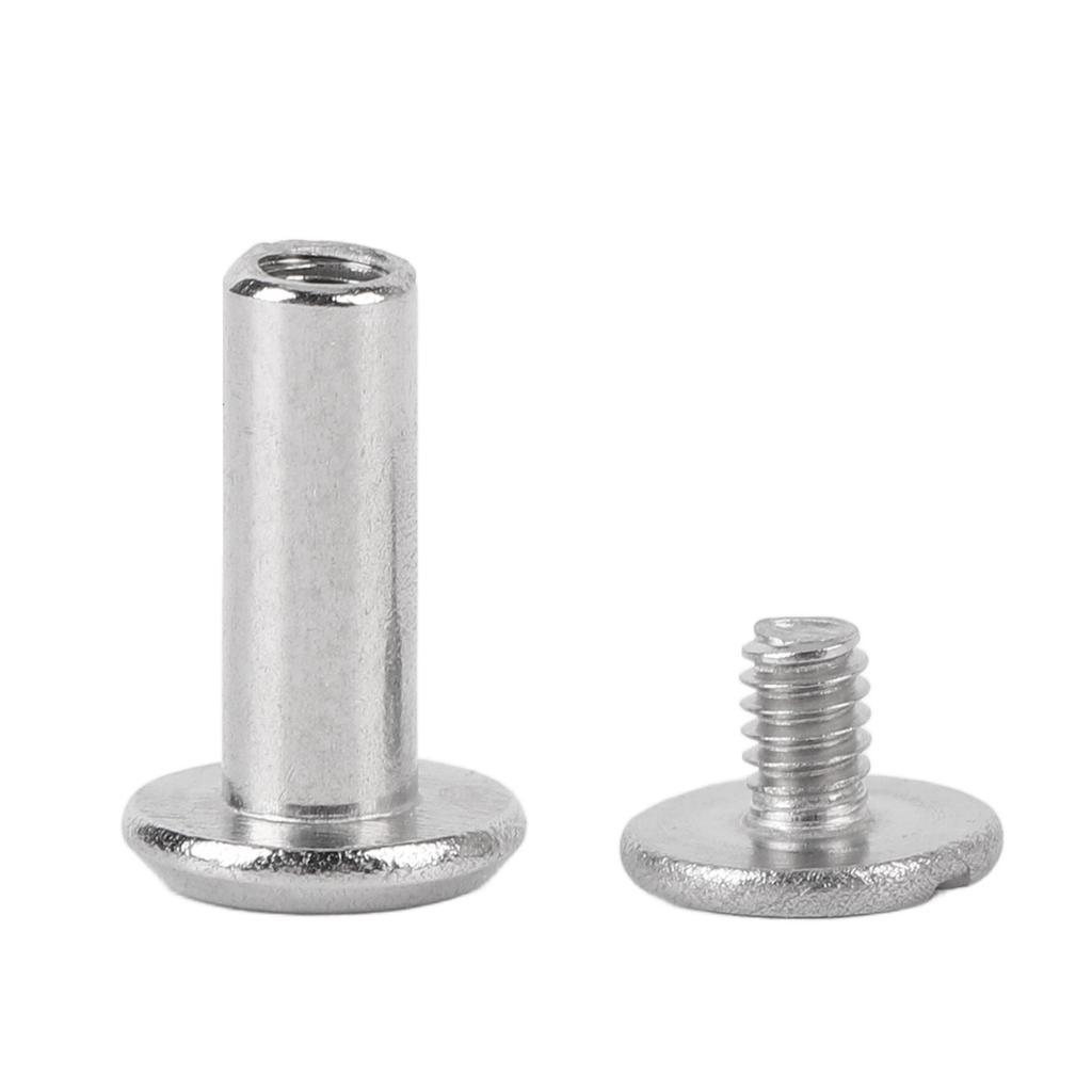 100 Sets Screw Rivet M2 Stainless Steel High Strength Round Flat Head Binding Screws