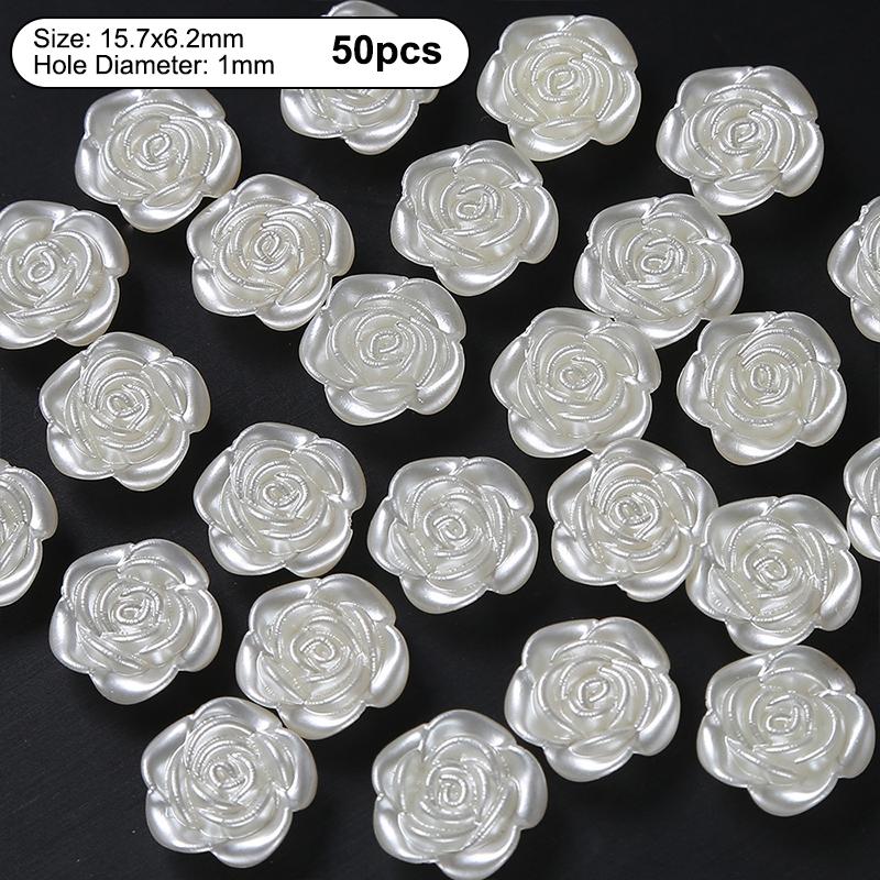 50Pcs 11Mm Acrylic Imitation Pearls Cartoon Bowknot Suitable For Making Bracelet Necklace Needlework Diy Accessories