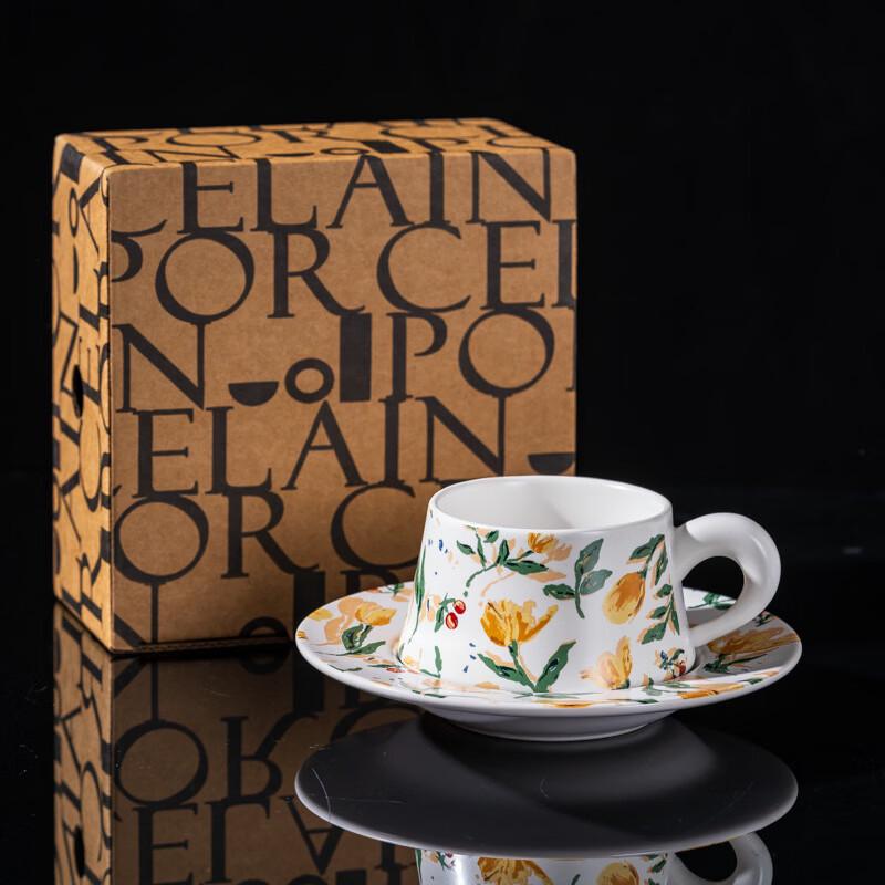 French Ceramic Coffee Cup Set