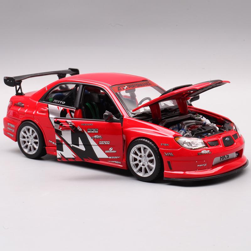 WELLY 1/24 Lmpreza Performance APR Subaru Alloy Miniature Scale Car Model Diecast Metal Collection Childrens Toy Vehicles Gifts