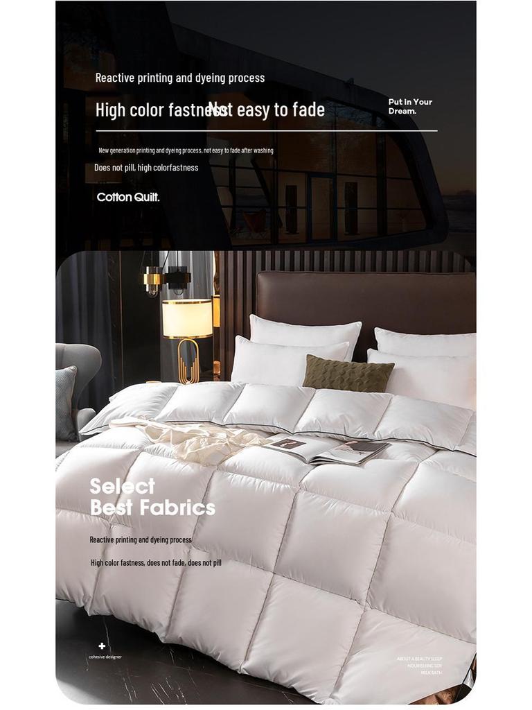 Fünf-Sterne Baumwolle Daunenalternative Steppdecke - Kuscheliger Kern für Frühling, Herbst, Winter - Perfektes Geschenk