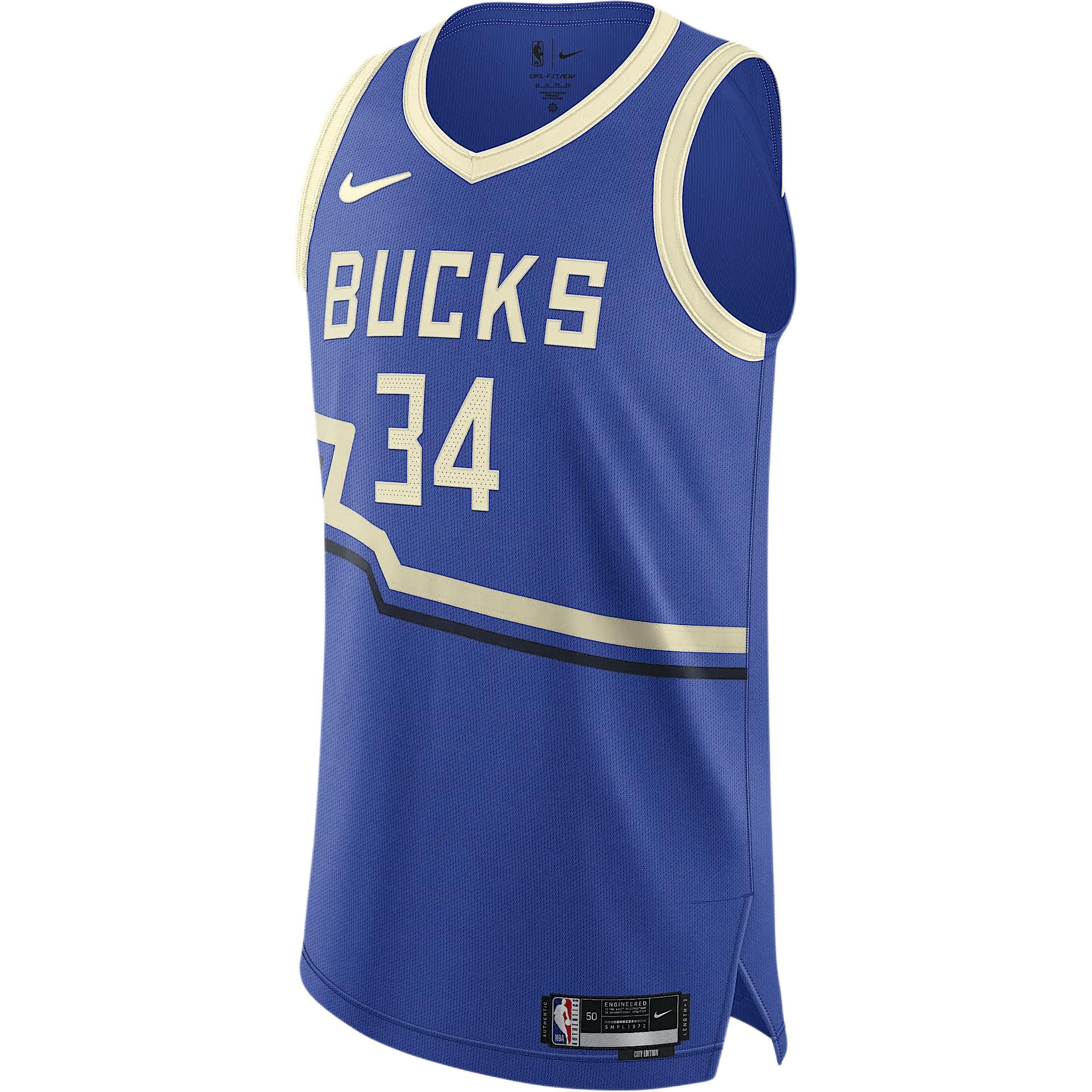 

New Nike Giannis Antetokounmpo Milwaukee Bucks 2024/25 City Edition Men s Nike Dri FIT Adv Nba Authentic Jersey FQ4472-480 L (48)