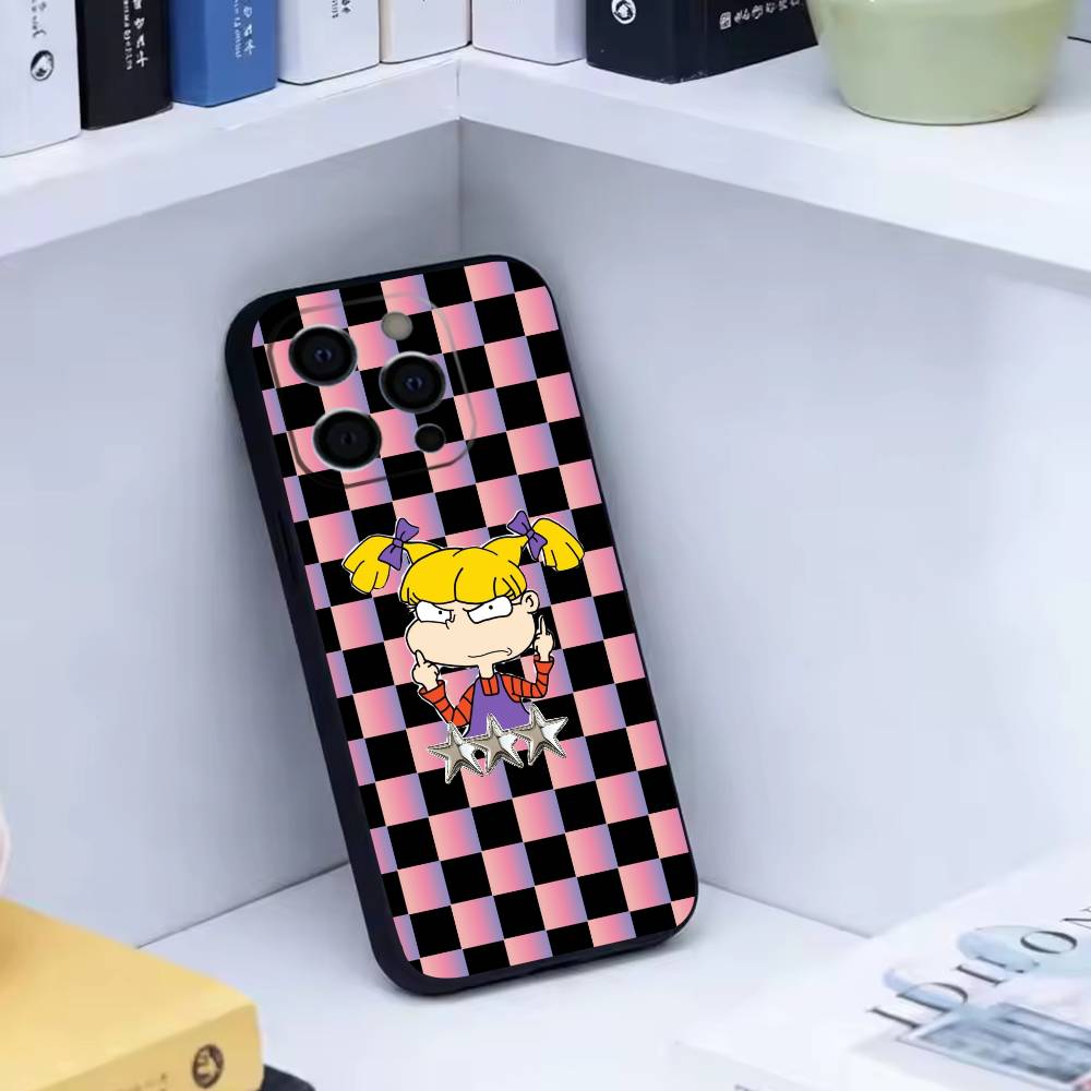 Rugrats Angelica cousin  Phone Case For iPhone 17,16,15,14,13,12,11 Plus,Pro Max,XS,Soft Silicone Black Cover iPhone15