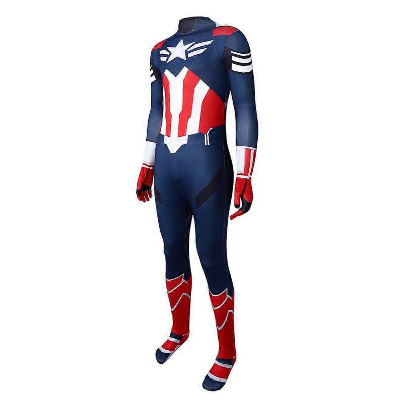 Vengadores Capitán América 4 Body Marvel Disfraz de Cosplay para Hombre Juego de Roles Traje de Halloween