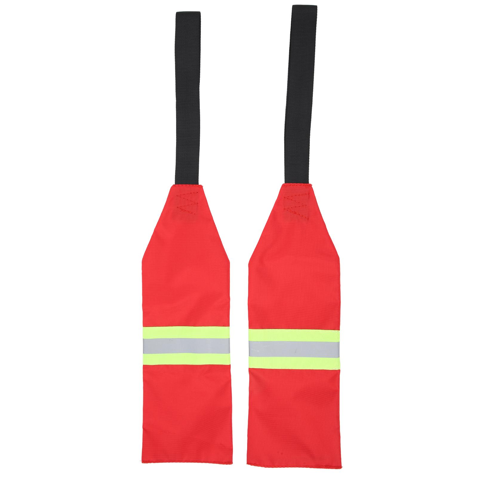 

2PCS Kayak Travel Warning Flag Oxford Fabric Collapsible Kayak Warning Red Safety Flag for Kayak