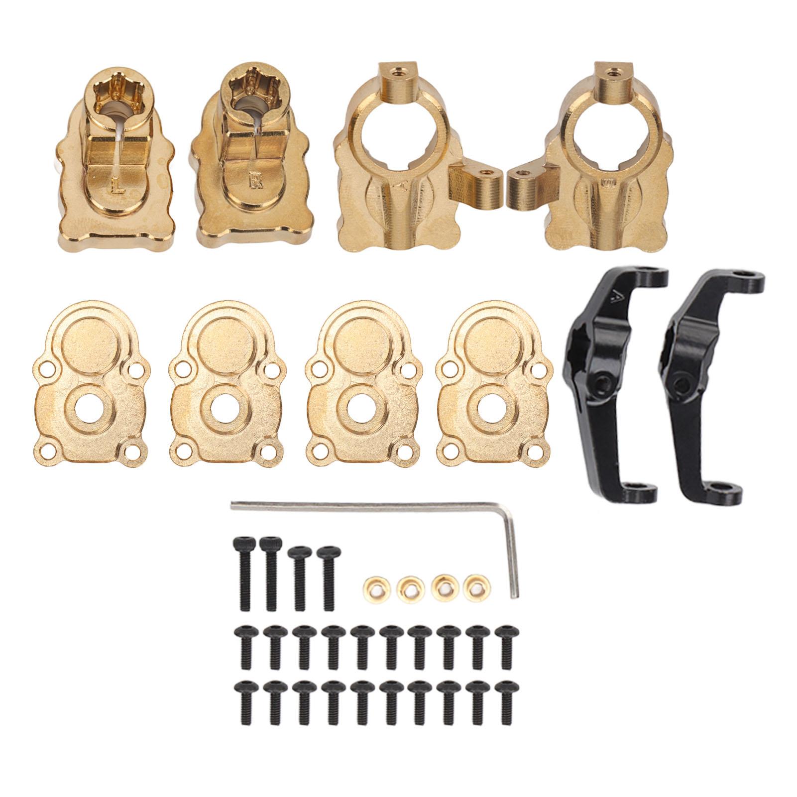 

RC Steering Cup Upgrade Set Copper Accurate Rear Axle Sleeve Gear Cover Set for FCX24 1Celsius24 Climbing Car