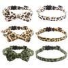 Pet Neck Decoration Leopard Pattern Pet Collar Cat Collar with Bell Cat Neck Ring Adjustable Anti-choking