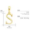Lala Christie Initial Pendant 18K Yellow for Men and Charm Necklace, Gold, Small, Women,