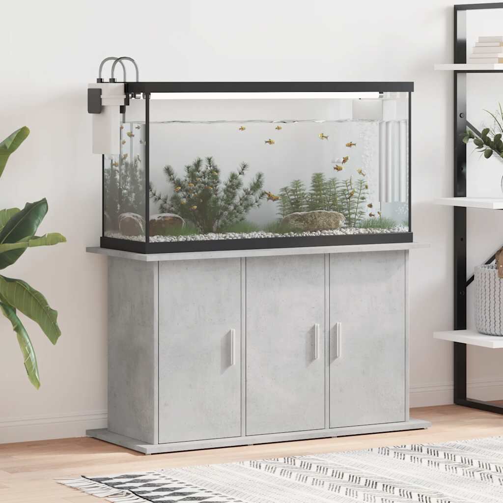vidaXL Aquarium Stand, Concrete Gray, 101 x 41 x 58 cm, Engineered Wood