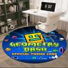 Geometry Dash: Dance To The Beat Round Rug for Livingroom,Bedroom, Palyroom, Chair Rug, Area rug, Circle Carpet, Fan Christmas gift