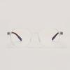 Glasses 75232 Square Rivet Thin Frame Retro Gradual Change Frame Flat Mirror