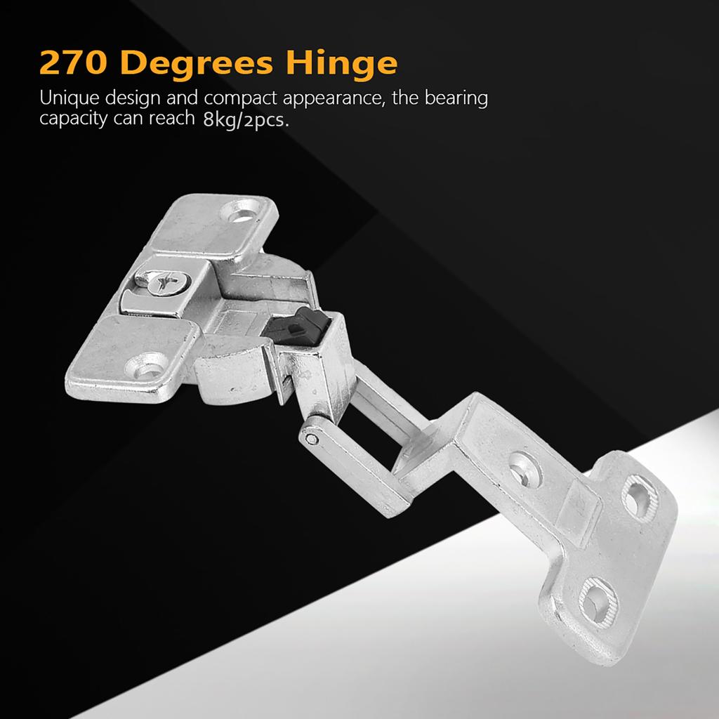 270 Degrees Zinc Alloy Furniture Door Folding Hinge Fixing Accessories Furniture Door Hinge
