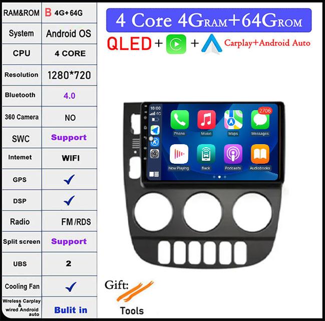 Car Radio For Mercedes Benz M-Class W163 ML 1997-2005 Android Auto Carplay BT Navigation GPSMultimedia Stereo WiFi+4G Video