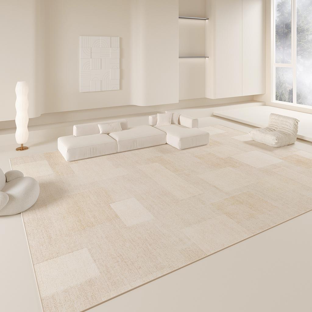 Line Cream Style Carpet Anti-slip and Easy-to-Clean Bedroom Floor Mat Living Room Carpet Home Decoration