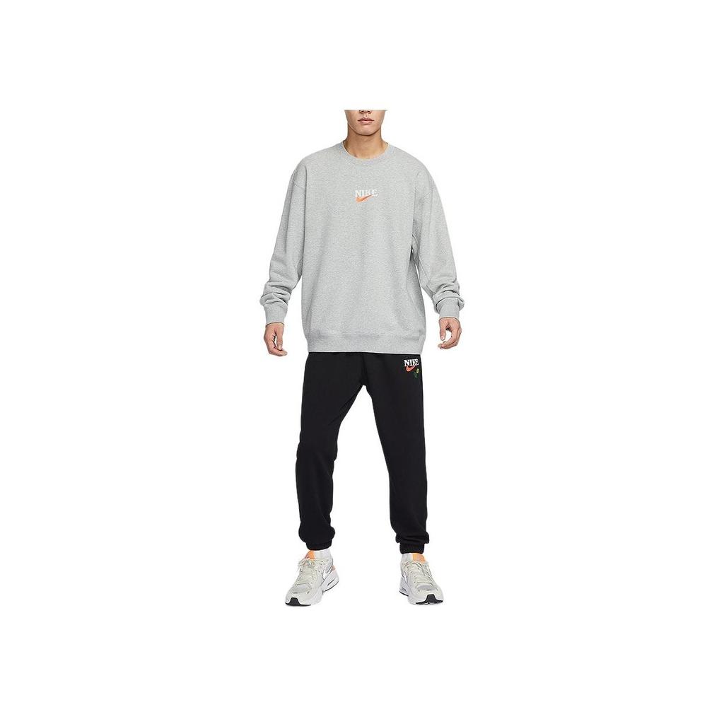 Nike Casual Sport Crew Neck Pullover Sweatshirt Men Tops Grey HF1111-063