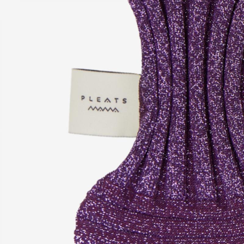 Pleatsmama Glitter Deep Purple New Bow Bag