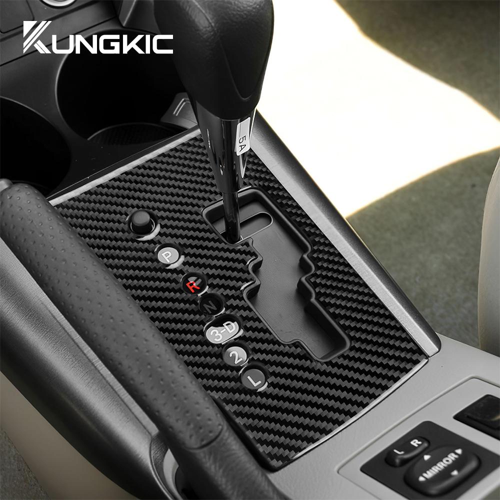 Real Soft Carbon Fiber Sticker For Toyota RAV4 2006 2007 2008 2009 2010 2011 2012 LHD Car Gear Shift Panel Interior Trim