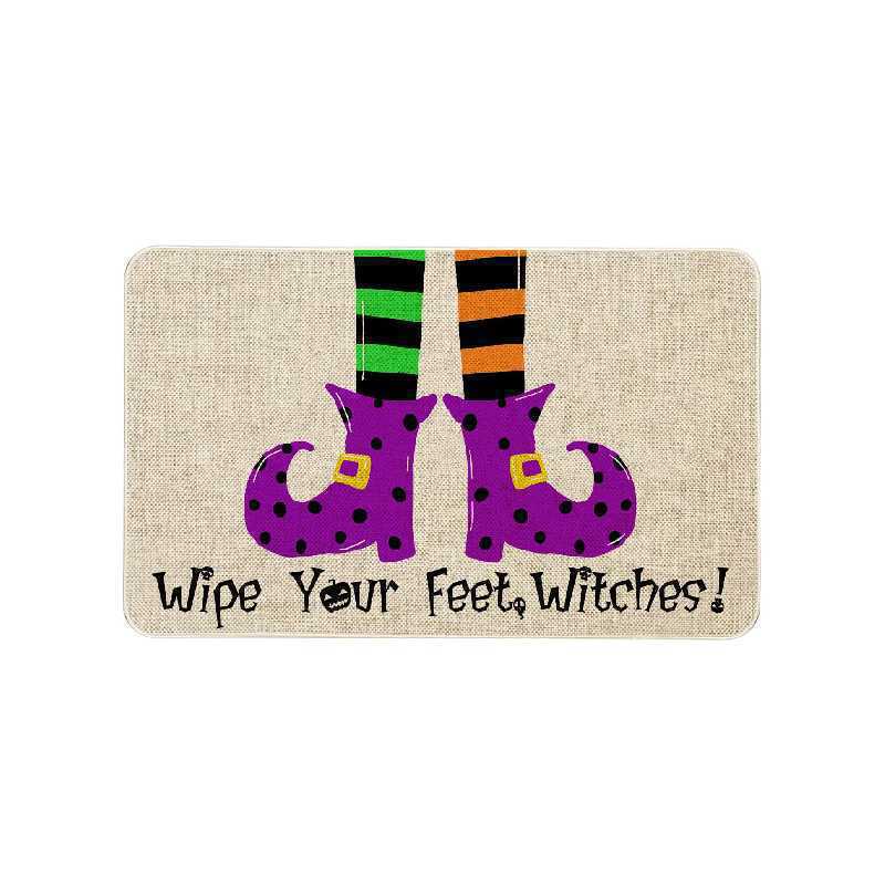 1PC Cartoon Halloween Decoration Floor Mat Restaurant Entrance Retro Mat Home Entrance Mat Bathroom Floor Mat Home Decoration